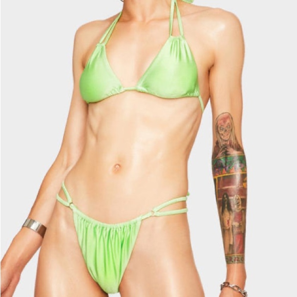 TWIIN princess Polly neon green bikini set